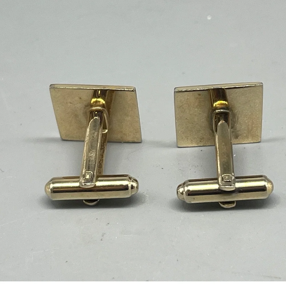 RCA Logo‎ Radio Corporation of America Cufflinks Gold Tone Square Mens 50's